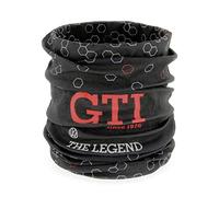 BRISA VW Collection - Volkswagen Girocollo, Sciarpa, Bandana, Scalda Collo, Protezione per Naso-Bocca, Golf GTI Design (Esagono/Nero)