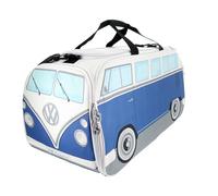 BRISA VW Collection - Volkswagen Hippie Bus T1 Camper Van Borsone per Palestra Vintage con manici e tracolla, Sacca da viaggio con scomparti impermeabile per scarpe, Borsa sportiva, Duffel bag (L/Blu)
