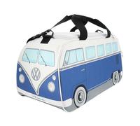 BRISA VW Collection - Volkswagen Hippie Bus T1 Camper Van Borsone per Palestra Vintage con manici e tracolla, Sacca da viaggio con scomparto impermeabile per scarpe, Borsa sportiva, Duffel bag (S/Blu)