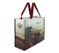 BRISA VW Collection - Volkswagen Hippie Bus T1 Camper Van Sacchetto della Spesa Pieghevole Non Woven, Borsa a Spalla e a Mano Riutilizzabile, Shopper Bag per Viaggio/Idea Regalo