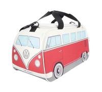 BRISA VW Collection - Volkswagen Hippie Bus T1 Van Borsone per Palestra Vintage con manici e tracolla, Sacca da viaggio con scomparto impermeabile per scarpe, Borsa sportiva, Duffel bag (S/Rosso)