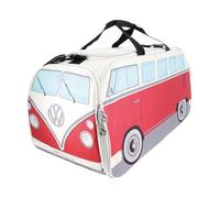 BRISA VW Collection - Volkswagen Hippie Bus T1 Van Borsone per Palestra Vintage con manici e tracolla, Sacca da viaggio con scomparti impermeabile per scarpe, Borsa sportiva, Duffel bag (L/Rosso)