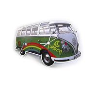 BRISA VW Collection - Volkswagen Orologio da parete officina senza cifre Cronometro Campervan T1 Bus design (Peace/Multicolore)