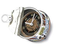 BRISA VW Collection Volkswagen Orologio da Tavolo, Orologio Magnetico, MyClock Anche Personalizzabile, Regalo Fotografico Campervan T1 Bus Design (Stamps/Multicolore)