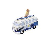BRISA VW Collection - Volkswagen Salvadanaio in Ceramica con tavola da Surf, per Risparmiare Monete e Banconote, VW Bus T1 Design (Surf/Blu)