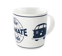 BRISA VW Collection - Volkswagen tazza in Ceramica da tè, caffè, latte, cappuccino, Campervan T1 Bus design (The ultimate Ride/Bianco/370ml)