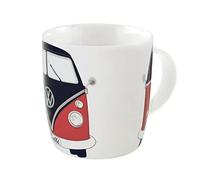 BRISA VW Collection - Volkswagen tazza in Ceramica da tè, caffè, latte, cappuccino, Campervan T1 Bus design 370ml (Fronte/Rosso & Nero)