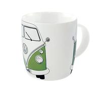 BRISA VW Collection - Volkswagen tazza in Ceramica da tè, caffè, latte, cappuccino, Campervan T1 Bus design 370ml (Fronte/Verde)