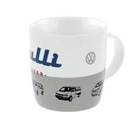 BRISA VW Collection - Volkswagen tazza in Ceramica da tè, caffè, latte, cappuccino, Campervan T1 Bus design (Bulli/Grigio/370ml)