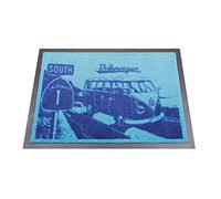 BRISA VW Collection - Volkswagen zerbino Vintage Antiscivolo e Assorbente, per Ingresso, da Interno/Esterno, Camper T1 Bus Design (Azzurro/70x50cm)