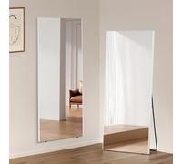 brisafe Specchio grande per tutto il corpo, 80 x 180 cm, infrangibile, Nano-film, specchio da pavimento extra grande per camera da letto, palestra, spogliatoio, bianco