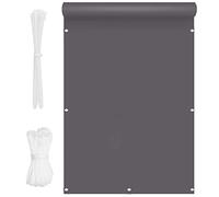 Brise Vue pour Balcon Couverture 0.7x3m Couverture de Confidentialité Écran Imperméable à l'eau Polyster Protection Contre Les Regards pour en Jardin Decking Plein Air Blanc