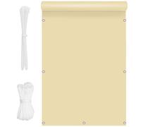 Brise Vue pour Balcon Couverture 0.7x3m Couverture de Confidentialité Écran Imperméable à l'eau Polyster Protection Contre Les Regards pour en Jardin Decking Plein Air Blanc