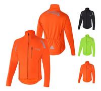 Brisk Bike Giacca da ciclismo Giacca da corsa da ciclismo traspirante ultraleggera (Orange, M)