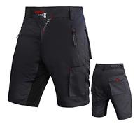 Brisk Bike Pantaloncini MTB con Pantaloncini a Compressione Interni Imbottiti (IT, Testo, L, Regular, Regular, Black)