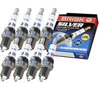 BRISK Silver LR15YS 1332 Candele d'accensione Benzina GPL Metano, set di 8