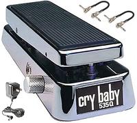 Briskdrop Dunlop 535Q-C Cry Baby Multi-Wah Pedale, cromato, con alimentatore Dunlop e 2 cavi patch MXR