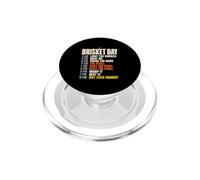 Brisket Day Schedule Funny BBQ Smoker Pitmaster The Stall PopSockets PopGrip per MagSafe
