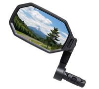 BriskMore Bar End Specchio per bicicletta ad alta definizione, lente convessa in vetro per scooter bici elettrica, antigraffio, Ebike Safe specchietto retrovisore lato sinistro Olny BT-022L