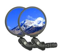 BriskMore, Specchietti retrovisori convessi neri, 2 pezzi, regolabili, per manubrio della bicicletta da strada, montagna, scooter