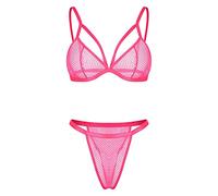 Briskorry Set di biancheria intima sexy da donna, con push up, senza ferretto, taglie grandi, sexy, sexy, sexy, sexy, con lacci, biancheria da notte, lingerie da discoteca, babydoll