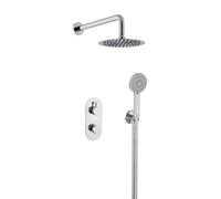 Bristan Molida, kit doccia termostatico a scomparsa con due uscite, tecnologia Safe Touch, finitura cromata