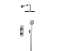 Bristan Saffron, Kit doccia termostatico a scomparsa con tre uscite, tecnologia Safe Touch, finitura cromata