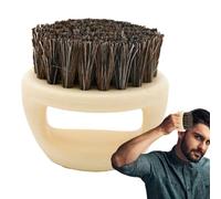 Bristle Bristle Brush - Small Round Face Hair Care-Brushes Con Design Del Teschio, Olio E Balsamo Applicatore | Strumento Di Governare Manico In Legno Per Gli Uomini Barbus, Stile G