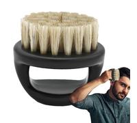 Bristle Bristle Brush - Small Round Face Hair Care-Brushes Con Design Del Teschio, Olio E Balsamo Applicatore | Strumento Di Governare Manico In Legno Per Gli Uomini Barbus, Stile G