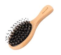Bristle Hair Brush, Boar Comb Detanglers, Wooden Handle Smoother, Frizz Control, Gentle Scalp Massage, Made From Beech Wood Boar Bristles Nylon Needles Material, 5.44x2.36x1.34in