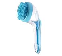 Bristle Silicone Massage Scrubing Cleaner Ergonomic Handle | Brusca da bagno per cani - Pomello per massaggio per animali domestici per bagno esterno all'interno