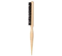 Bristle Teasing Comb, Nylon Bristle Styling Hairbrush with Fine Tail Comb for Detangling, Curling, Defining, Sectioning & Separating Curls