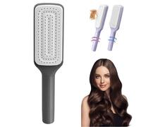 Bristleflex Hair Brush, Bristleflex Brush, Self Cleaning Hair Brush, Easy Clean Hair Brush with Retractable Bristles for Effortless Hair Removal and Cleaning (Gray)