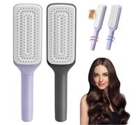 Bristleflex Hair Brush, Bristleflex Brush, Self Cleaning Hair Brush, Easy Clean Hair Brush with Retractable Bristles for Effortless Hair Removal and Cleaning (Mix)