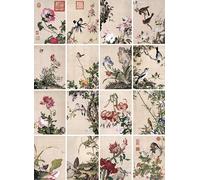 Bristlegrass Puzzle da 1000 pezzi per adulti-dinastia Qing cinese vecchio maestro Giuseppe Castiglione Capolavori dell'arte Serie di fiori Regalo per gli appassionati di puzzle Rompicapo unico (1000