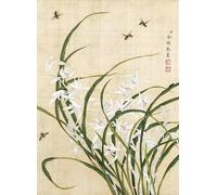 Bristlegrass Puzzle - Dinastia Qing cinese vecchio maestro Yu Zhi capolavori d'arte orchidea e ape | Puzzle da 1000 pezzi per adulti | Puzzle | Regali per adulti, compleanno puzzle di Natale (1000