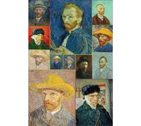 Bristlegrass Puzzle in legno per adulti da 1000 pezzi in su, collezione di autoritratti di Van Gogh, stile europeo, classico, pittura a olio, giocattoli, regali, pittura artistica (1000 pezzi Van
