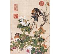 Bristlegrass Puzzle per Adulti 1000 Pezzi, Puzzle di Giuseppe Castiglione Capolavori d'Arte Crisantemo Gioco Puzzle, Regali per Adulti, Compleanno Natale Puzzle Regali Divertenti
