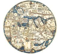 Bristlegrass - Puzzle per Adulti da 312 Pezzi: Mappa del Mondo del XV Secolo, Puzzle Rotondo Artistico e Complesso, Mappa Didattica Storica, Ideale per Regali di Natale o Pasqua (312 Pezzi)