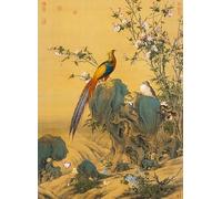Bristlegrass Puzzles -Chinese Giuseppe Castiglione Capolavori d'Arte Fagiano dorato Uccello Fiore | Puzzle da 1000 pezzi per adulti | Puzzle | Regali Adulti, Compleanno Natale Puzzle (1000pcs)