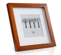 Bristol cornice, lastra di vetro, 20 x 20 cm, con passepartout, legno