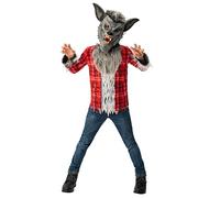 Bristol Novelty 3015503-4000 Costume da lupo mannaro, per bambini, grigio, rosso