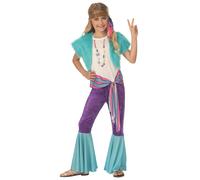 Bristol Novelty 701085M000 - Costume da Hippie per bambina, Multicolore, 6-8 ann