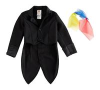 Bristol Novelty 76468 Costume da mago in frac, M, 122-134 cm, età circa 5-7 anni, frac da mago (M) Halloween