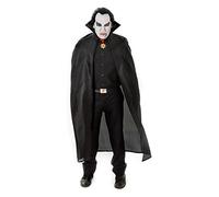 142cm Lungo Nero Vampiro Dracula Mantella Halloween Costume Adulti Bambini Bimbi