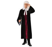 Bristol Novelty Ac223X Costume da Giudice, da Uomo, Nero, Rosso, XL Halloween