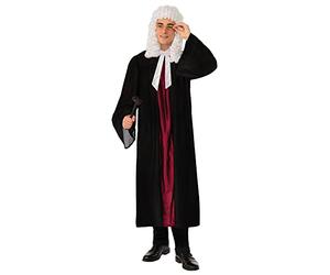 Bristol Novelty Ac223X Costume da Giudice, da Uomo, Nero, Rosso, XL Halloween