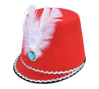 Majorette Cappello Rosso per Adulti Parata Vestito Costume - Nuovo