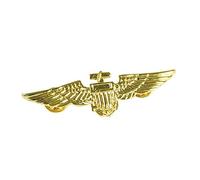 Aviatore Metallo Oro Perno Ali Distintivo Pilota Accessorio per Costume