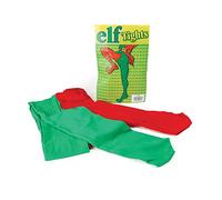 Bristol Novelty BA043 - Calzamaglia da elfo, accessorio per costume, verde/rosso, taglia unica